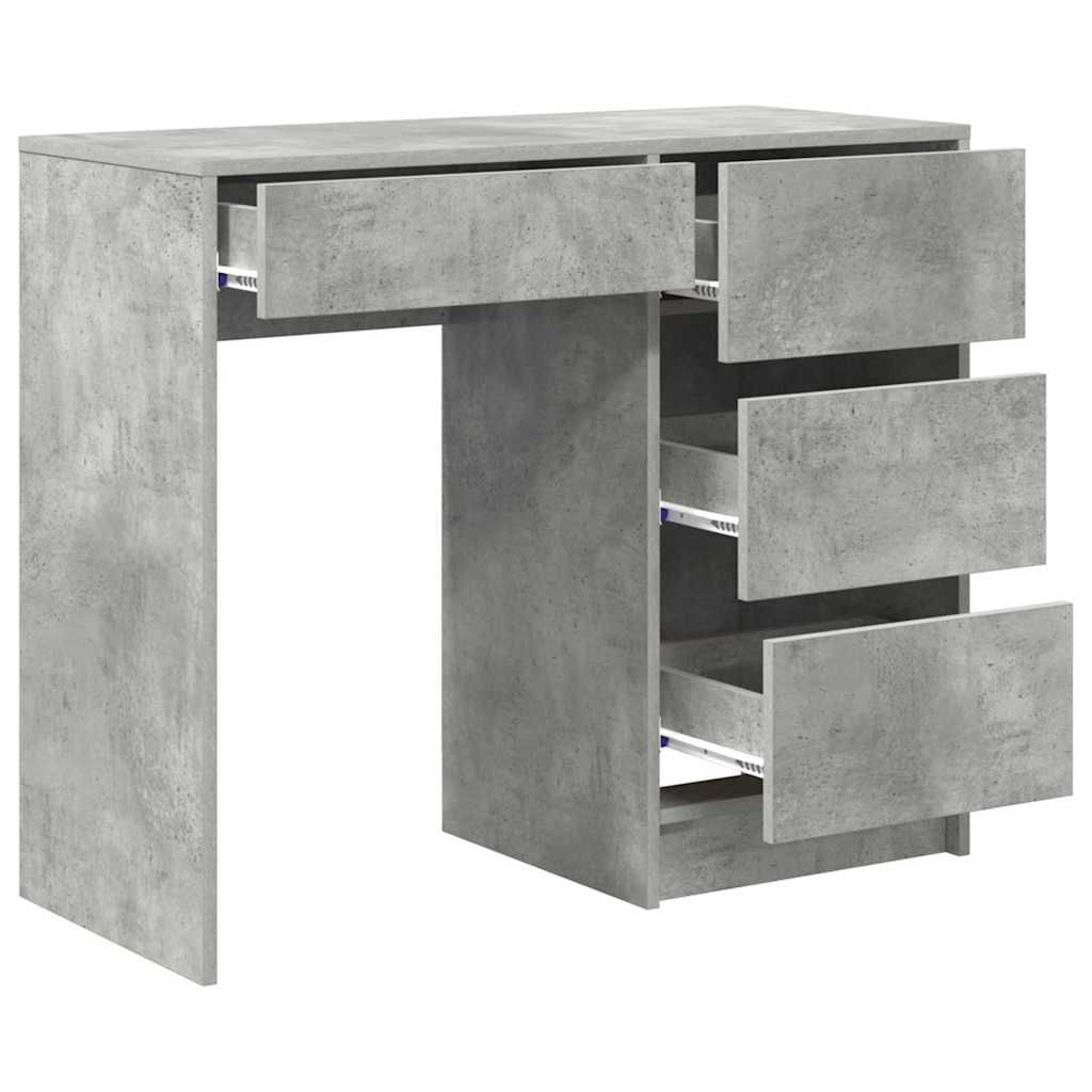 Schreibtisch Betongrau 90 x 37.5 x 75 cm Holzwerkstoff