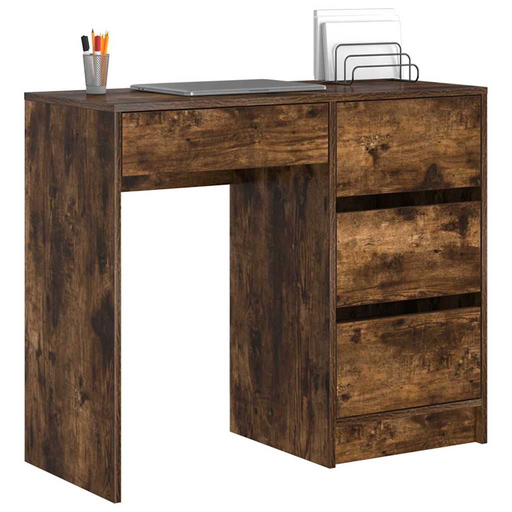 Schreibtisch Geräucherte Eiche 90 x 37.5 x 75 cm Holzwerkstoff