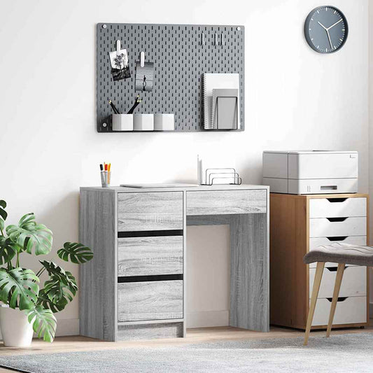 Schreibtisch Graues Sonoma 90 x 37.5 x 75 cm Holzwerkstoff