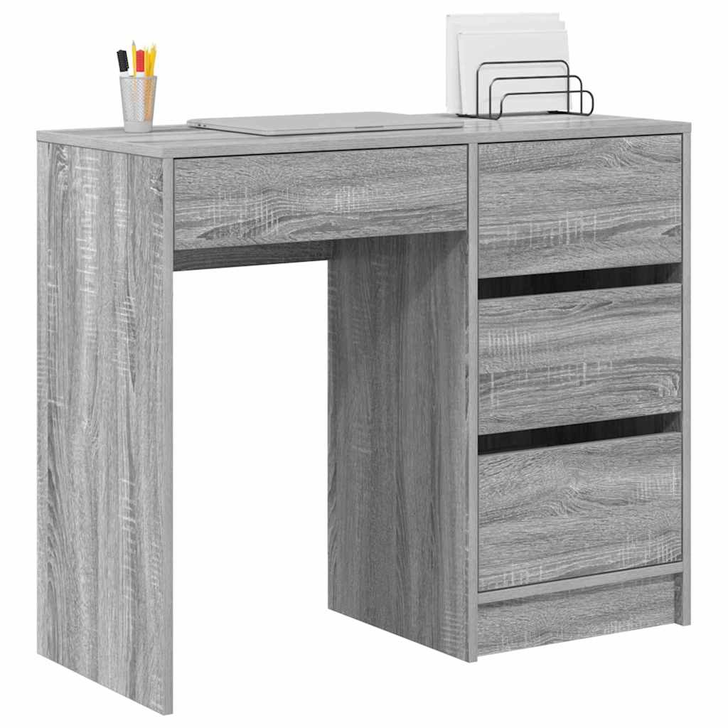 Schreibtisch Graues Sonoma 90 x 37.5 x 75 cm Holzwerkstoff