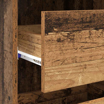 Schreibtisch mit Regal Altholz 90 x 37.5 x 75 cm Holzwerkstoff