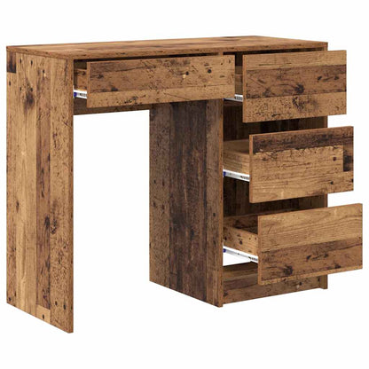 Schreibtisch mit Regal Altholz 90 x 37.5 x 75 cm Holzwerkstoff