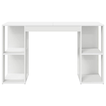 Schreibtisch mit Stauraum Weiß 130 x 50,5 x 75 cm Holzwerkstoff