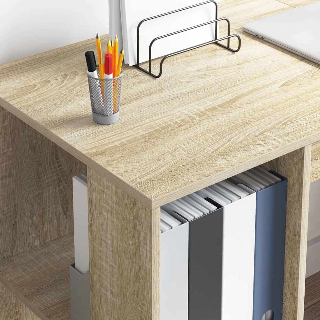 Schreibtisch mit Stauraum Sonoma Eiche 130 x 50,5 x 75 cm