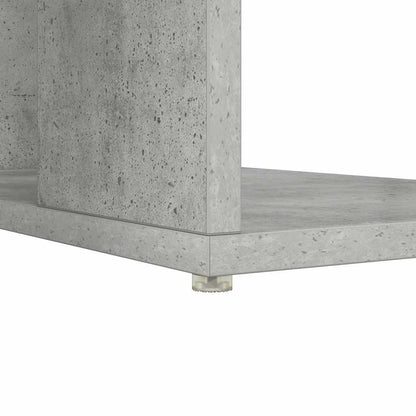 Schreibtisch mit Stauraum Betongrau 130 x 50,5 x 75 cm