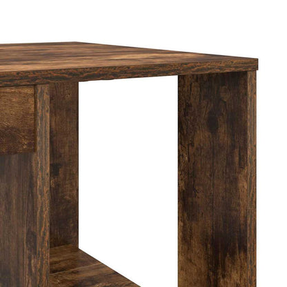 Schreibtisch mit Stauraum Räuchereiche 130 x 50,5 x 75 cm