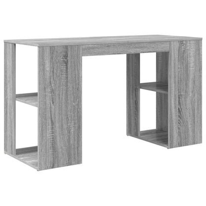 Schreibtisch mit Stauraum Graues Sonoma 130 x 50,5 x 75 cm