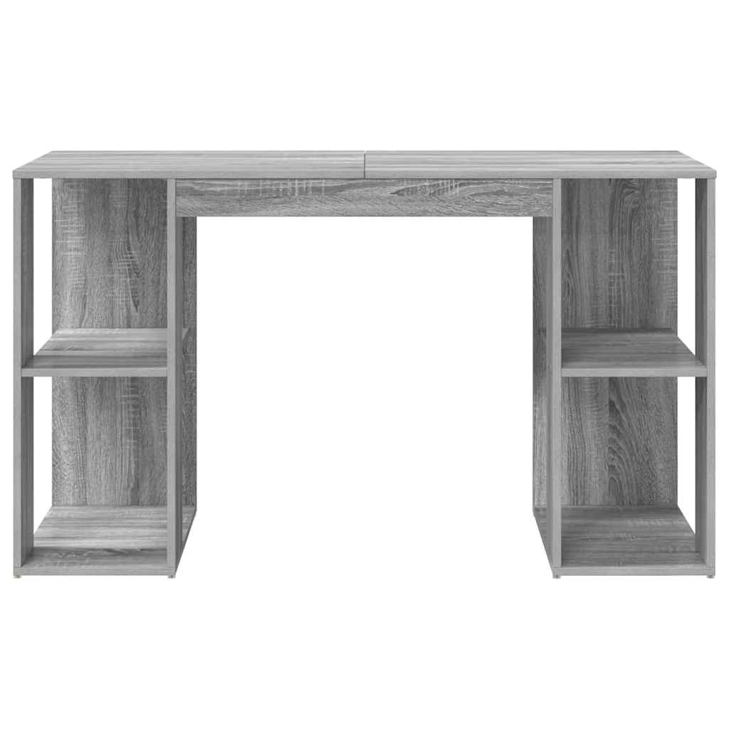 Schreibtisch mit Stauraum Graues Sonoma 130 x 50,5 x 75 cm