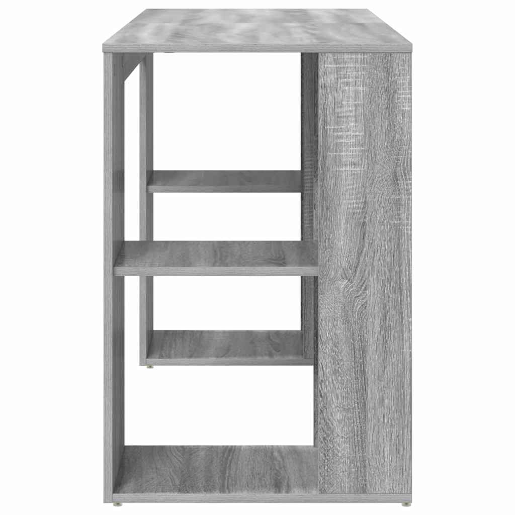 Schreibtisch mit Stauraum Graues Sonoma 130 x 50,5 x 75 cm