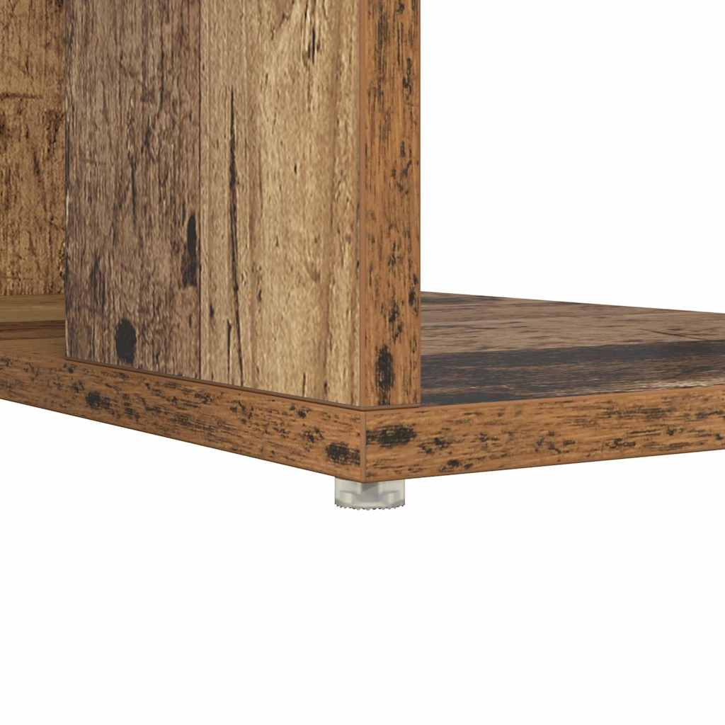 Schreibtisch mit Stauraum mit Regal Altholz 130 x 50,5 x 75 cm