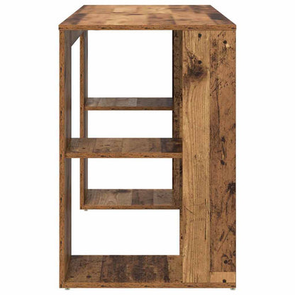 Schreibtisch mit Stauraum mit Regal Altholz 130 x 50,5 x 75 cm