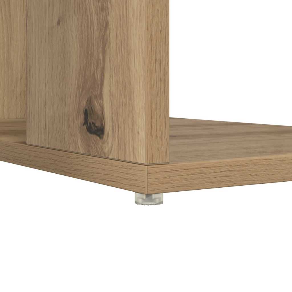 Schreibtisch mit Stauraum Eiche handwerklich 130 x 50,5 x 75 cm