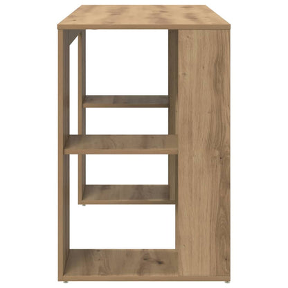 Schreibtisch mit Stauraum Eiche handwerklich 130 x 50,5 x 75 cm