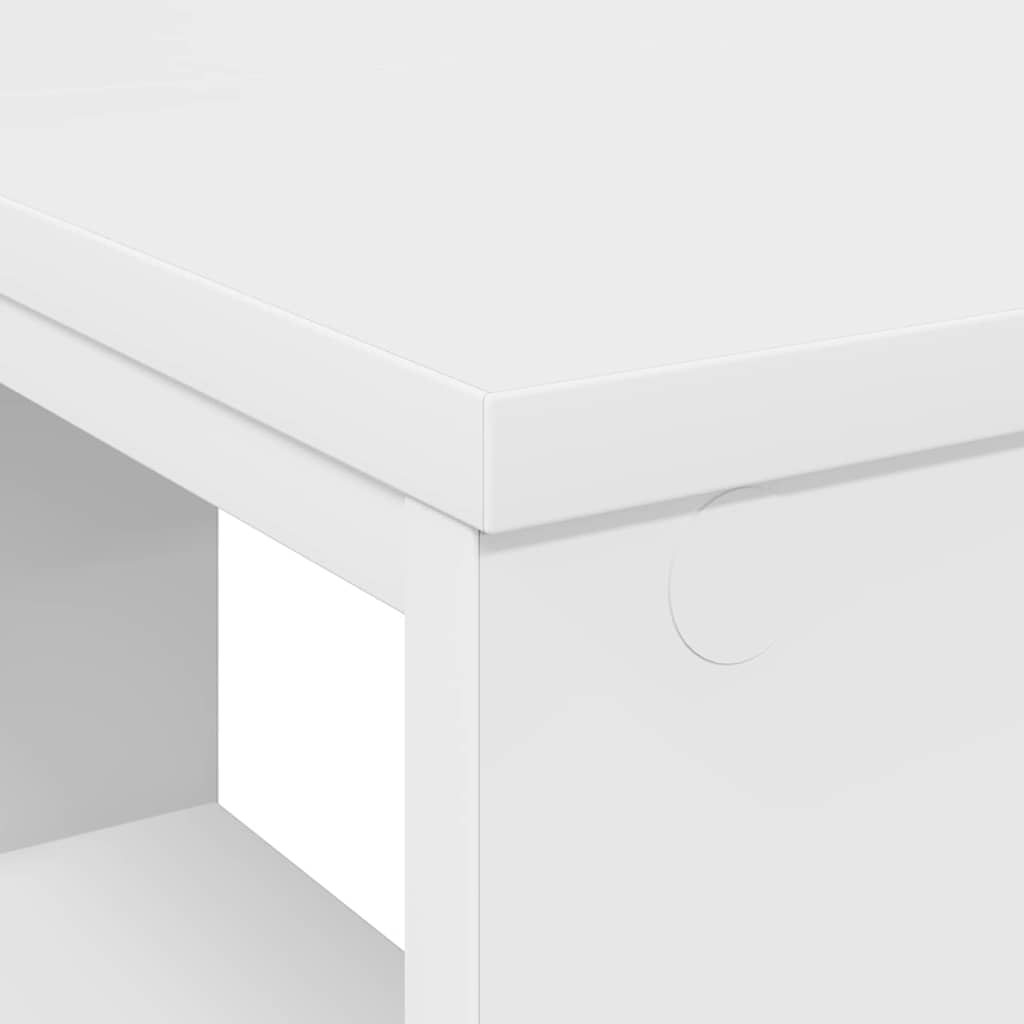 Schreibtisch mit Regal Weiß 90 x 50 x 75 cm Holzwerkstoff