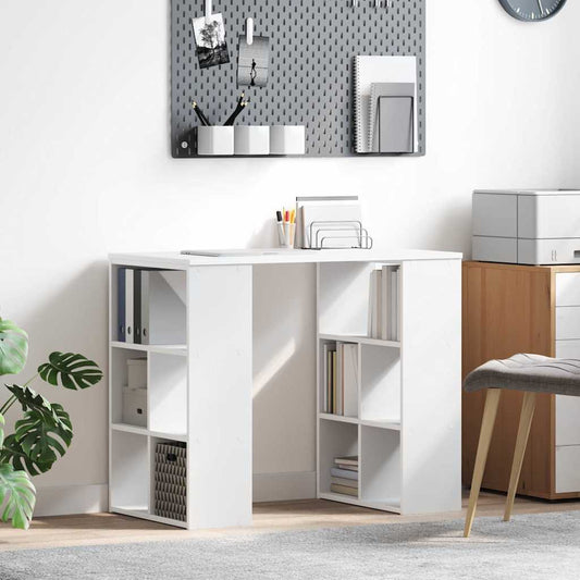 Schreibtisch mit Regal Weiß 90 x 50 x 75 cm Holzwerkstoff