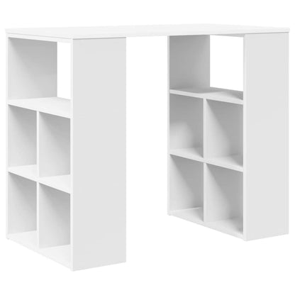 Schreibtisch mit Regal Weiß 90 x 50 x 75 cm Holzwerkstoff