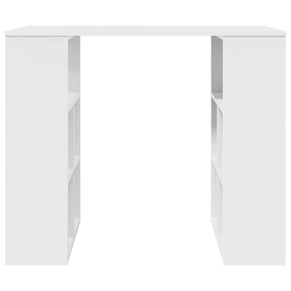 Schreibtisch mit Regal Weiß 90 x 50 x 75 cm Holzwerkstoff