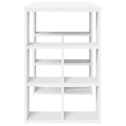 Schreibtisch mit Regal Weiß 90 x 50 x 75 cm Holzwerkstoff
