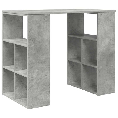 Schreibtisch mit Regal Grau 90 x 50 x 75 cm Holzwerkstoff