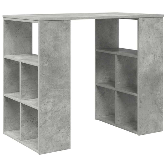 Schreibtisch mit Regal Grau 90 x 50 x 75 cm Holzwerkstoff