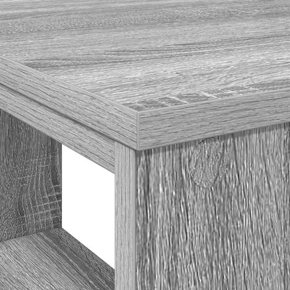 Schreibtisch mit Regal Grau 90 x 50 x 75 cm Holzwerkstoff
