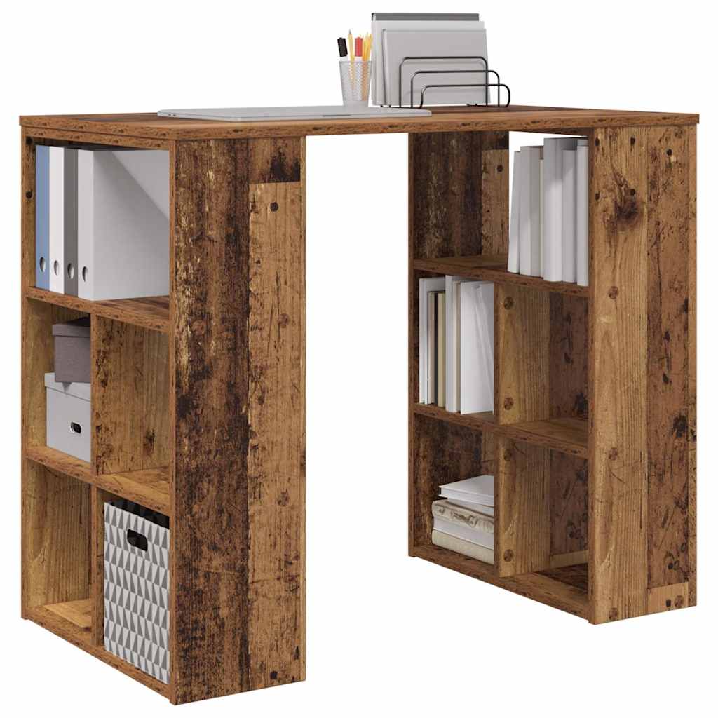 Schreibtisch mit Regal Altholz 90 x 50 x 75 cm Holzwerkstoff
