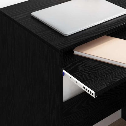 Tisch mit Regal Schwarze Eiche 77,5 x 43 x 79 cm Holzwerkstoff