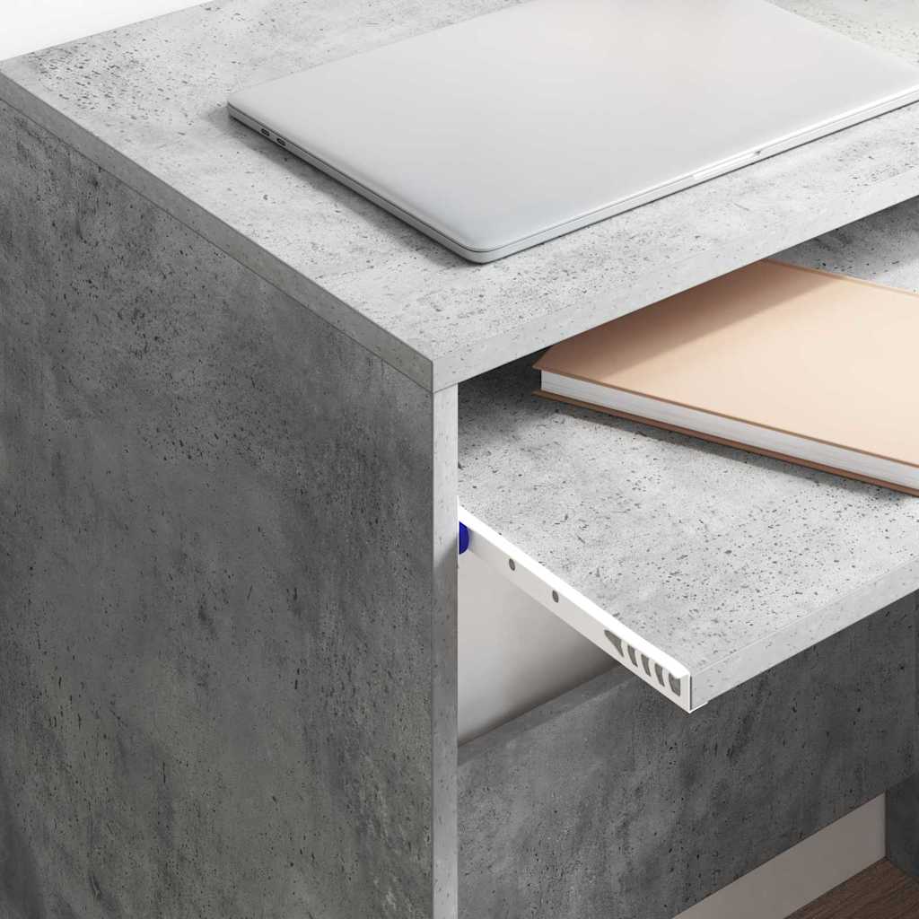 Tisch mit Regal Grau 77,5 x 43 x 79 cm Holzwerkstoff