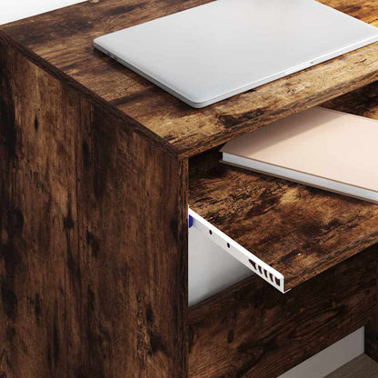 Tisch mit Regal Räuchereiche 77,5 x 43 x 79 cm Holzwerkstoff