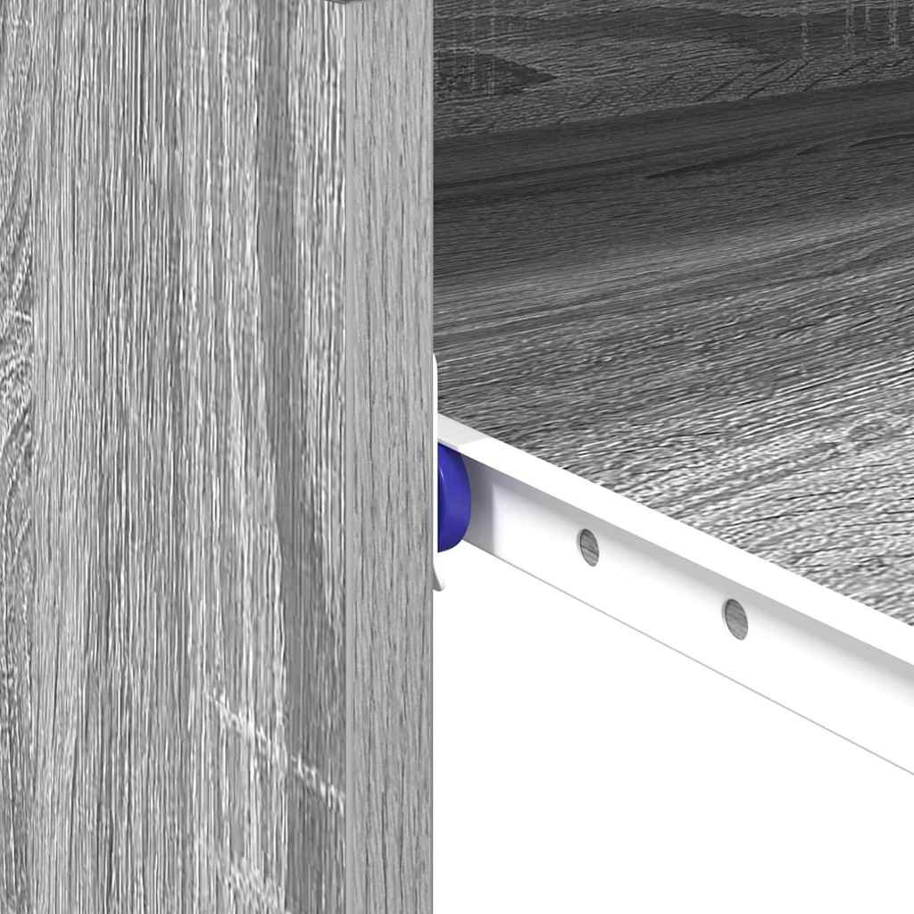 Tisch mit Regal Grau 77,5 x 43 x 79 cm Holzwerkstoff