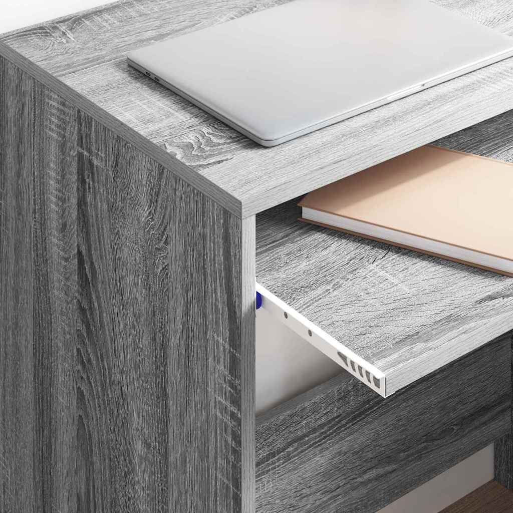 Tisch mit Regal Grau 77,5 x 43 x 79 cm Holzwerkstoff