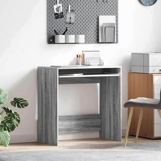 Tisch mit Regal Grau 77,5 x 43 x 79 cm Holzwerkstoff
