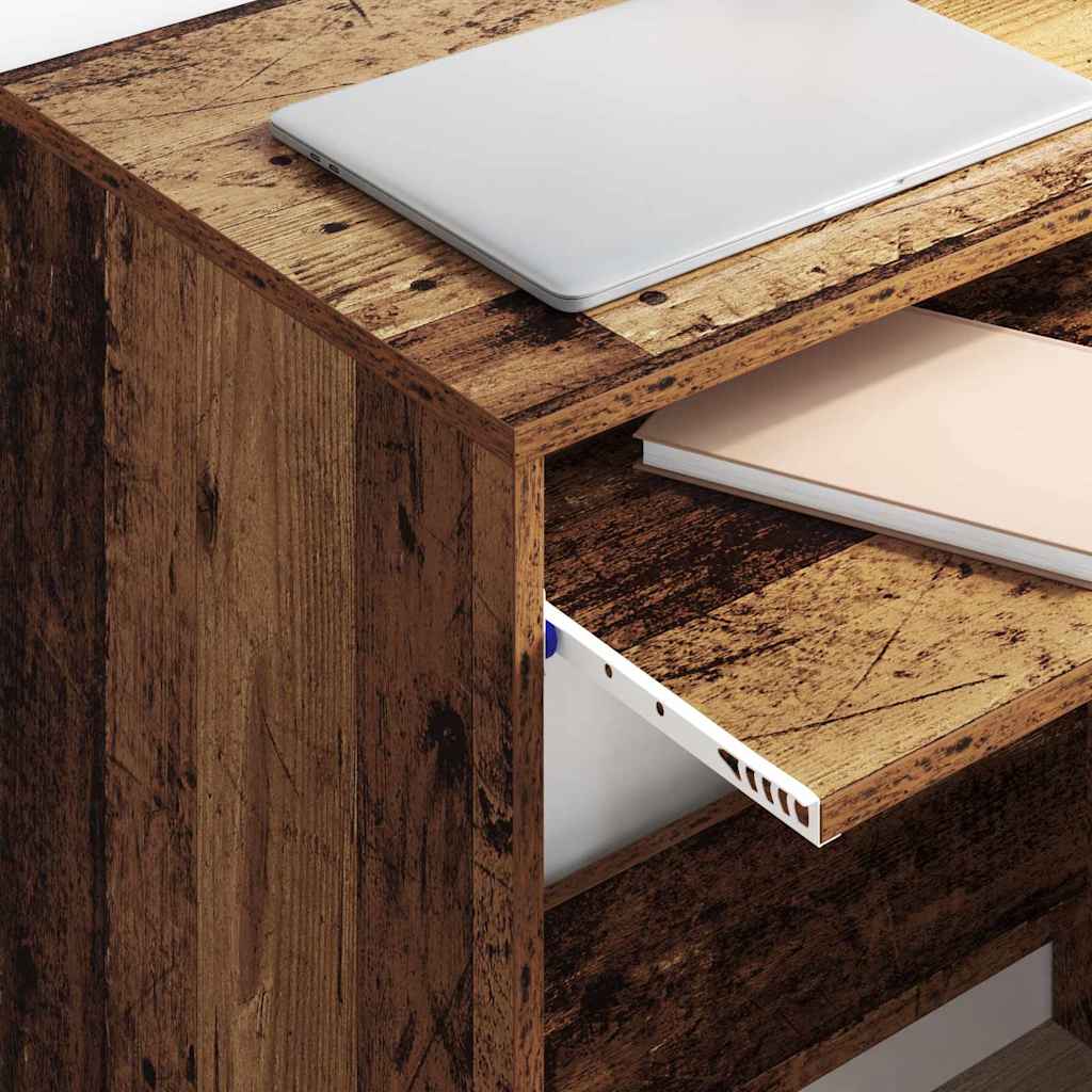 Tisch mit Regal Altholz 77,5 x 43 x 79 cm Holzwerkstoff