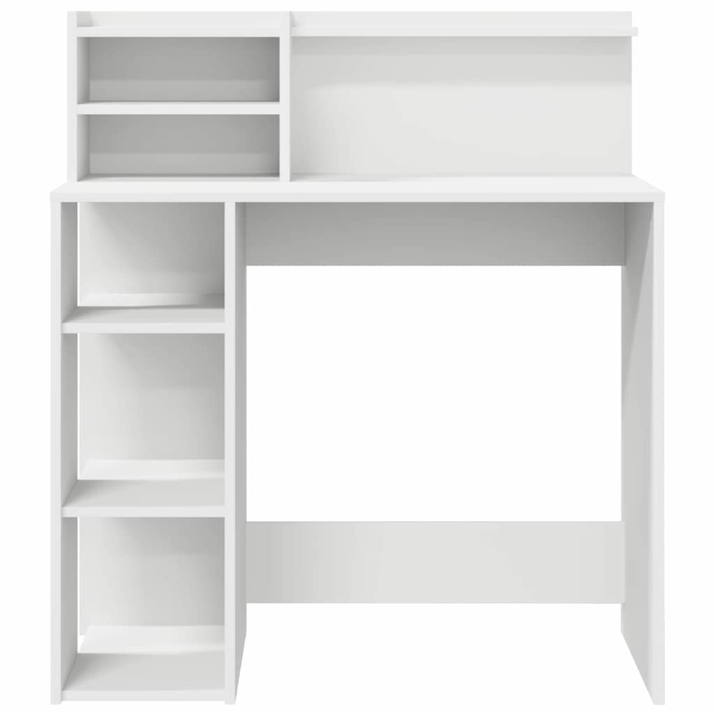 Schreibtisch mit Stauraum Weiß 90 x 48 x 101,5 cm Holzwerkstoff
