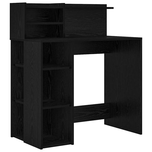 Schreibtisch mit Stauraum Schwarze Eiche 90 x 48 x 101,5 cm