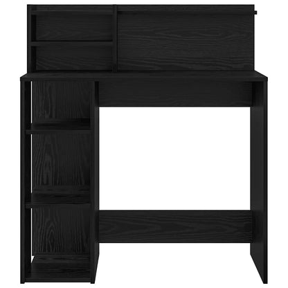 Schreibtisch mit Stauraum Schwarze Eiche 90 x 48 x 101,5 cm