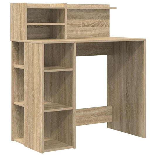 Schreibtisch mit Stauraum Sonoma Eiche 90 x 48 x 101,5 cm