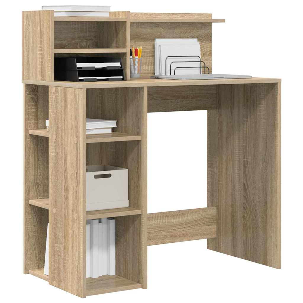 Schreibtisch mit Stauraum Sonoma Eiche 90 x 48 x 101,5 cm