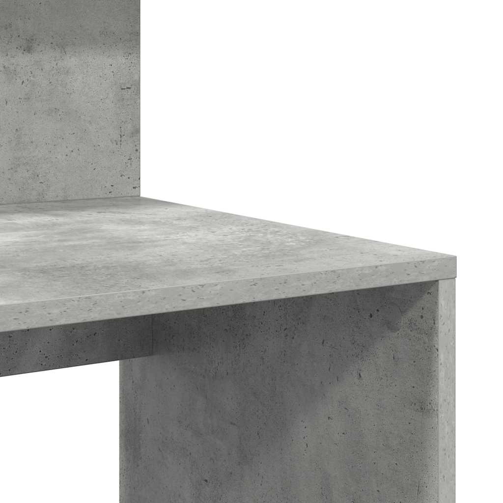 Schreibtisch mit Stauraum Betongrau 90 x 48 x 101,5 cm