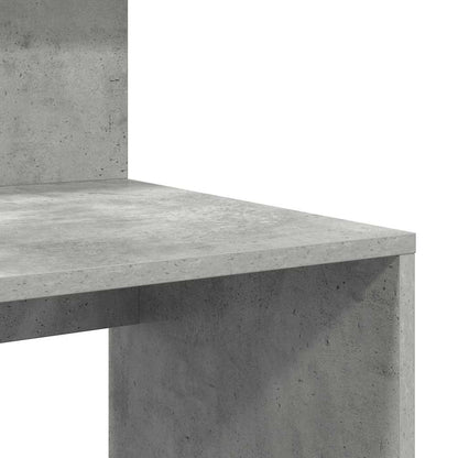 Schreibtisch mit Stauraum Betongrau 90 x 48 x 101,5 cm