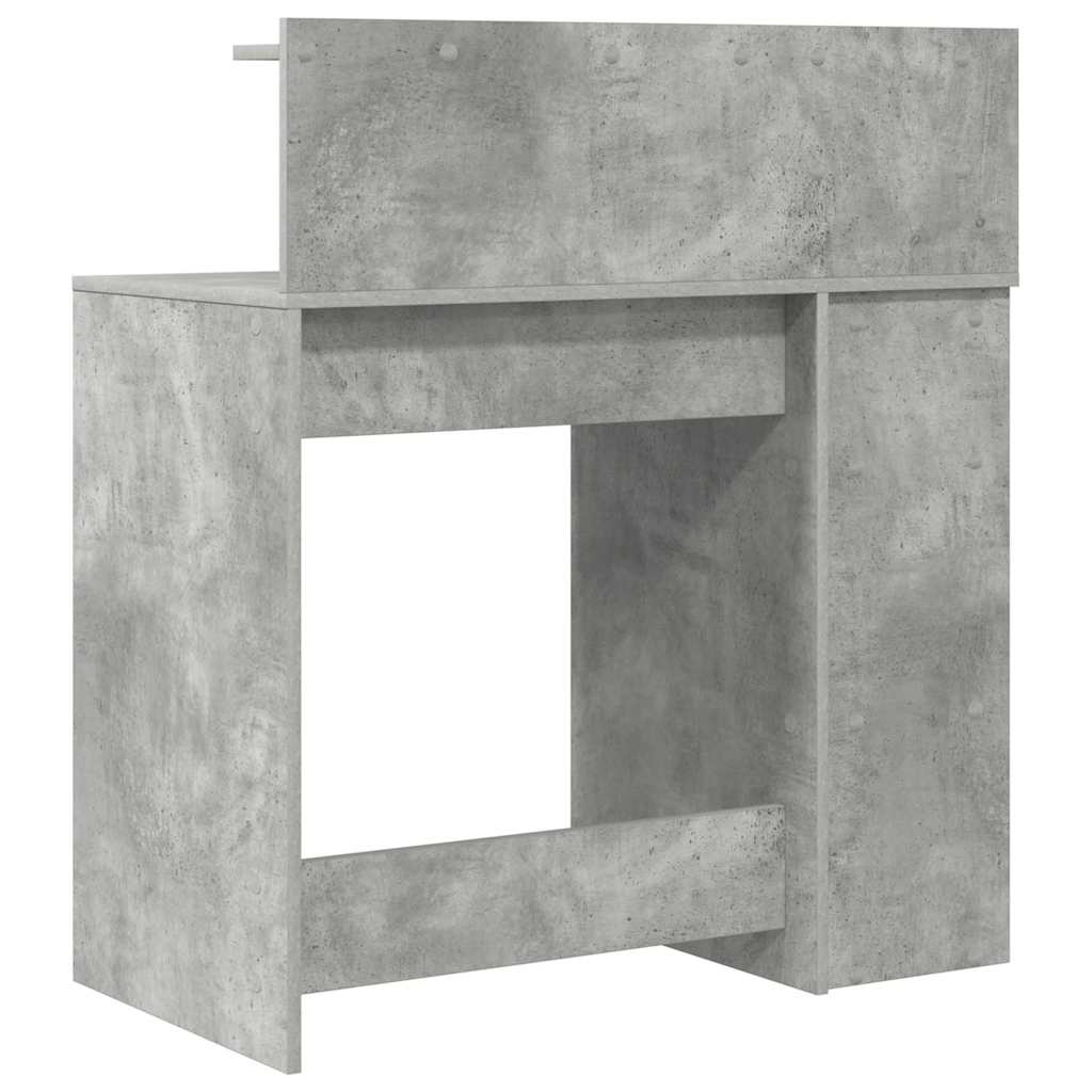 Schreibtisch mit Stauraum Betongrau 90 x 48 x 101,5 cm