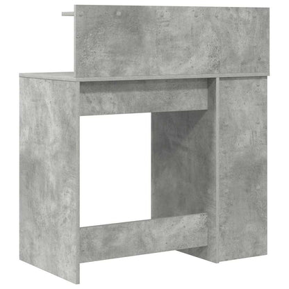 Schreibtisch mit Stauraum Betongrau 90 x 48 x 101,5 cm