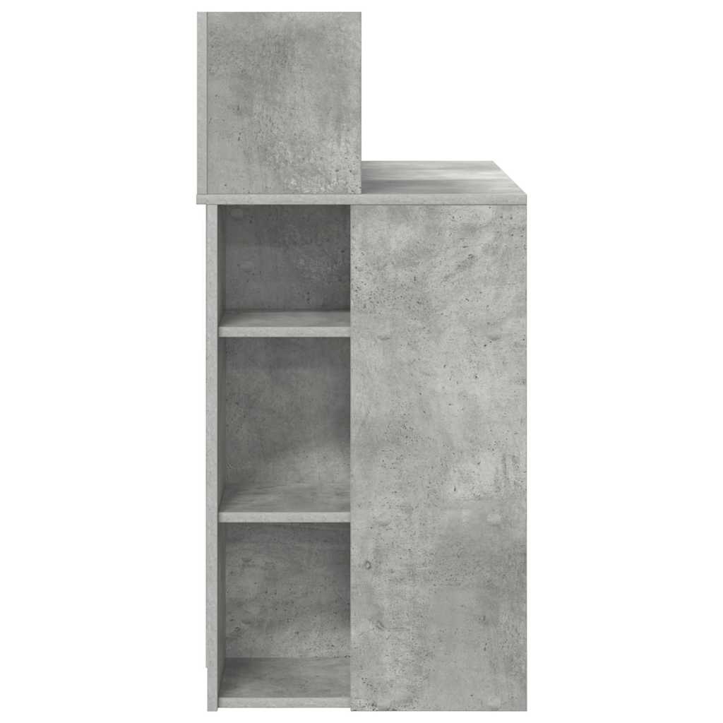 Schreibtisch mit Stauraum Betongrau 90 x 48 x 101,5 cm