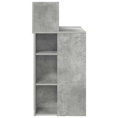 Schreibtisch mit Stauraum Betongrau 90 x 48 x 101,5 cm