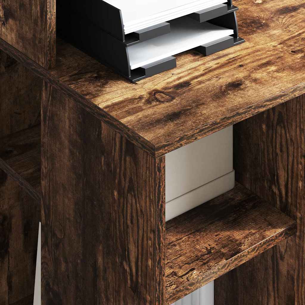 Schreibtisch mit Stauraum Räuchereiche 90 x 48 x 101,5 cm