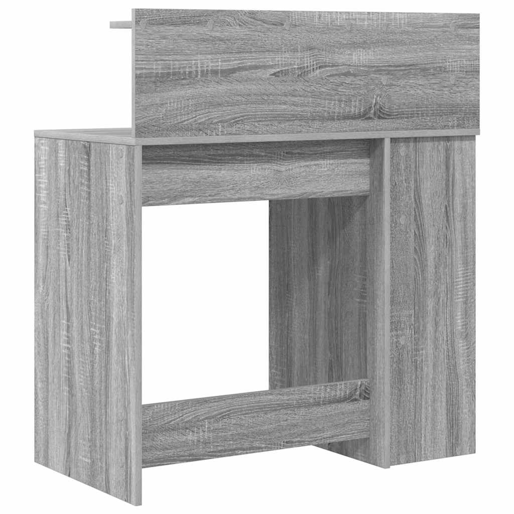 Schreibtisch mit Stauraum Grau Sonoma 90 x 48 x 101,5 cm