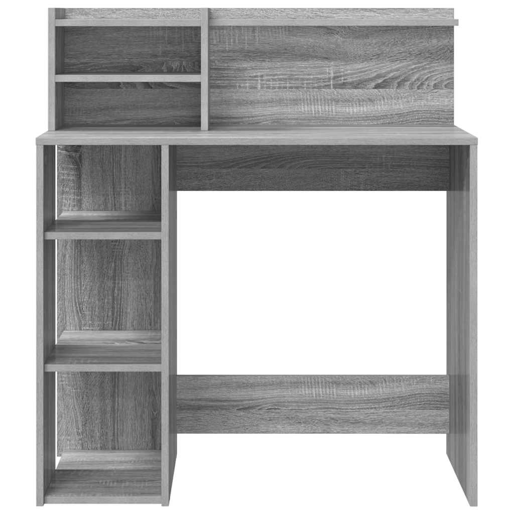 Schreibtisch mit Stauraum Grau Sonoma 90 x 48 x 101,5 cm