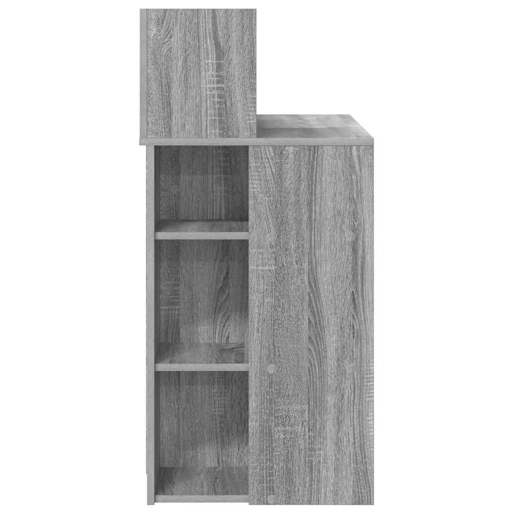 Schreibtisch mit Stauraum Grau Sonoma 90 x 48 x 101,5 cm