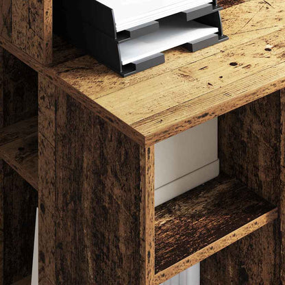 Schreibtisch mit Stauraum mit Regal Altholz 90 x 48 x 101,5 cm