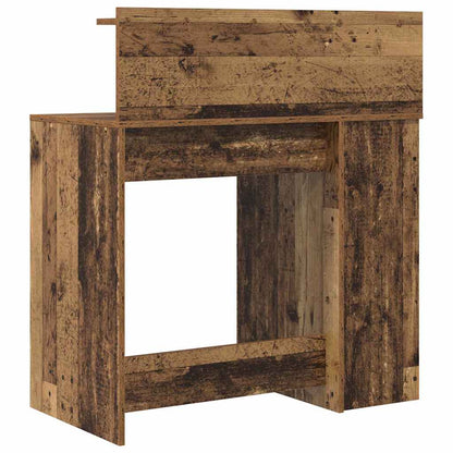 Schreibtisch mit Stauraum mit Regal Altholz 90 x 48 x 101,5 cm